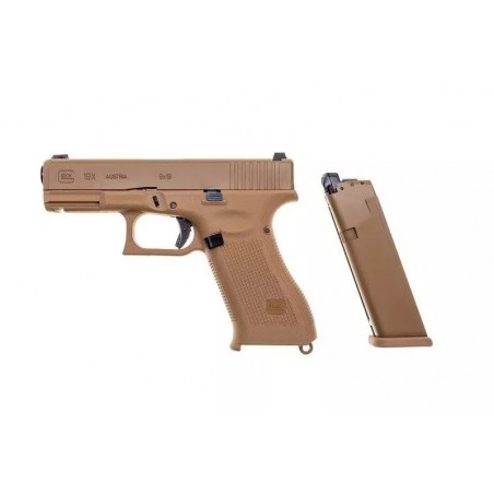 Replika pistoletu GBB Glock 19X Green Gas - coyote