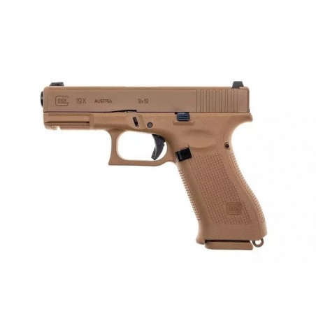 Replika pistoletu GBB Glock 19X Green Gas - coyote