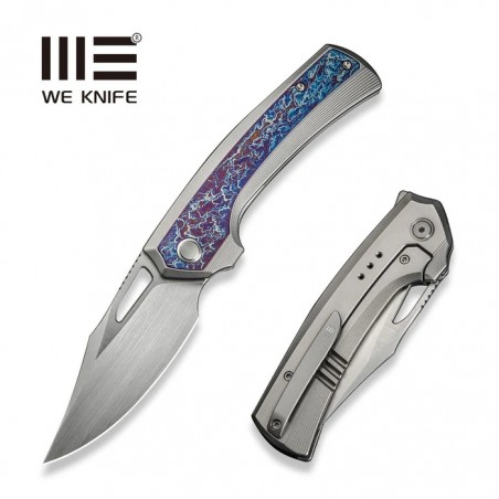 Nóż składany WE Knife Nefaris LE No ???/260 Gray/Flamed Titanium, Hand Rubbed Satin CPM 20CV (WE22040FA-1)