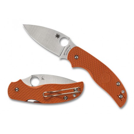 Nóż składany Spyderco Sage 5 Burnt Orange FRN, Satin Plain CPM REX 121 (C123BORP)