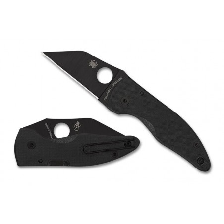 Nóż składany Spyderco MicroJimbo Black G10, Black DLC Plain CPM S30V by Michael Janich (C264GPBK)