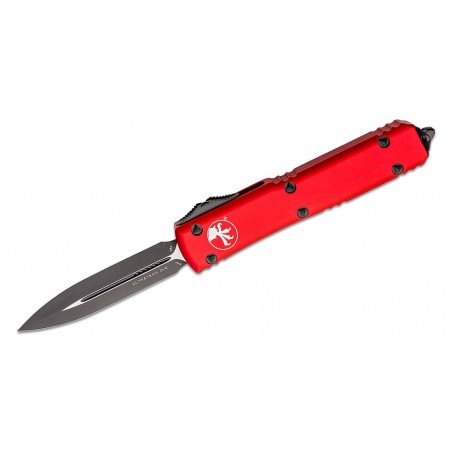 Nóż automatyczny OTF Microtech Ultratech D/E Red Aluminium, Black  M390 by Tony Marfione (122-1RD)