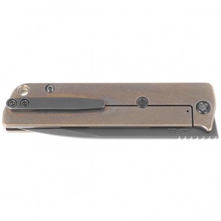 Nóż składany Medford The Antik DLC Drop Point, Bronze Handles, Black HW, DLC Clip, S45VN (MK2114PD-36A1-TPCP-BN)