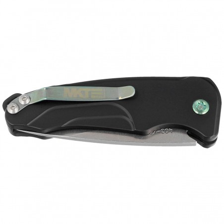 Nóż automatyczny Medford Smooth Criminal Auto Tumbled Blade, Black Handles, Green HW/Clip, S45VN (MKA0394TQ-42AB-T4C4-Q4)