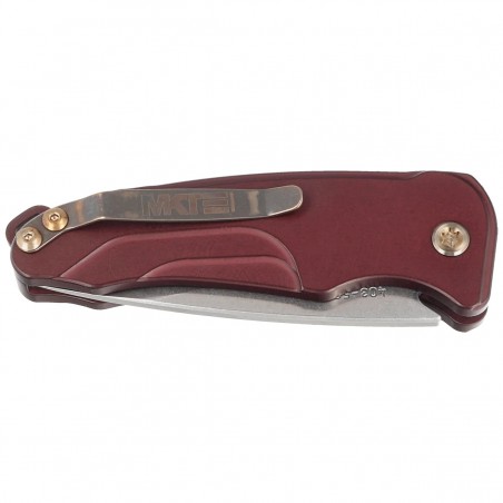 Nóż automatyczny Medford Smooth Criminal Auto Tumbled Blade, Red Handles, Bronze HW/Clip, S45VN (MKA0394TQ-41AR-T1C1-Q4)