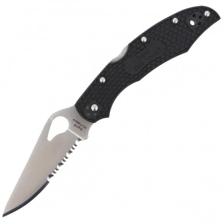 Nóż składany Spyderco Byrd Cara Cara 2 FRN Black, Combination (BY03PSBK2)