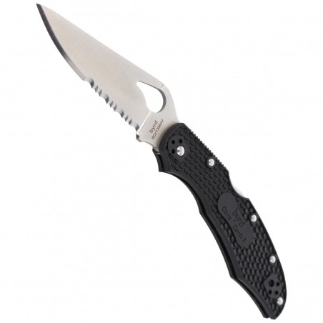 Nóż składany Spyderco Byrd Cara Cara 2 FRN Black, Combination (BY03PSBK2)