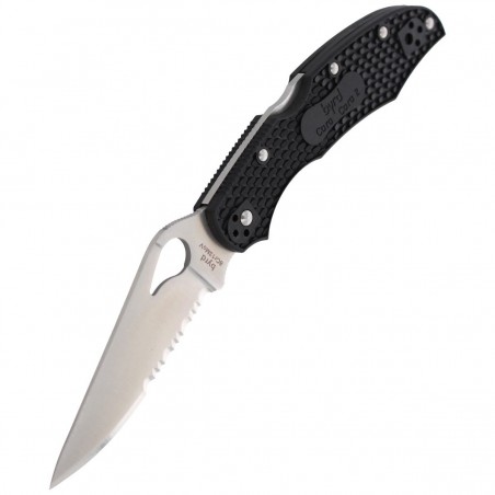 Nóż składany Spyderco Byrd Cara Cara 2 FRN Black, Combination (BY03PSBK2)