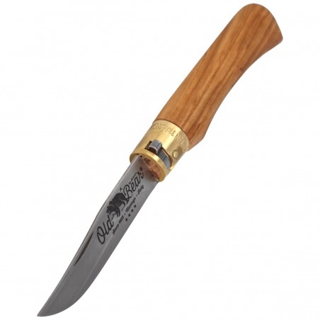 Nóż składany Antonini Old Bear Classical L Olive Wood, Satin AISI 420 (9307/21_LU)