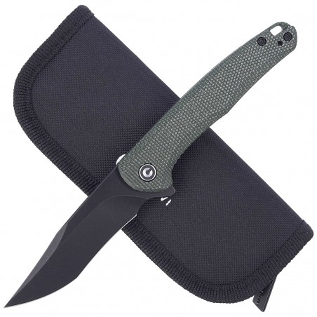 Nóż składany CIVIVI Mini Sandbar Green Micarta, Black Stonewashed by Eric Ochs (C20011-3)