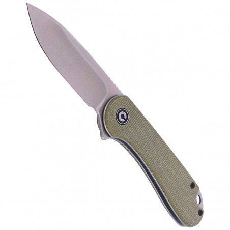 Nóż składany CIVIVI Elementum Flipper Olive Micarta, Satin Finish (C907S)