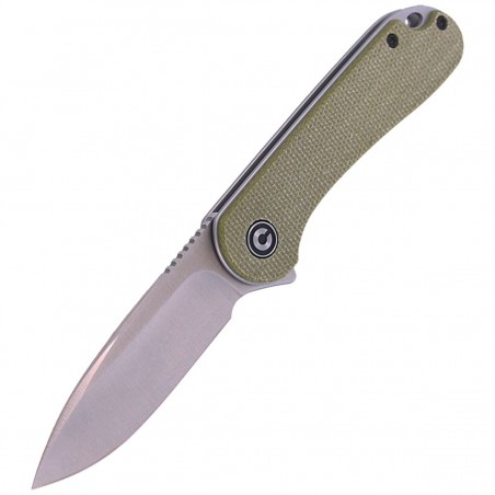 Nóż składany CIVIVI Elementum Flipper Olive Micarta, Satin Finish (C907S)