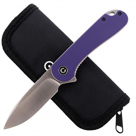 Nóż składany CIVIVI Elementum Flipper Purple G10, Satin Finish (C907V)