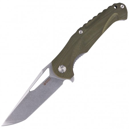 Nóż składany Kubey Dugu Green G10, Stonewashed D2 (KU210B-1)