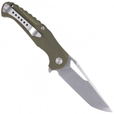 Nóż składany Kubey Dugu Green G10, Stonewashed D2 (KU210B-1)