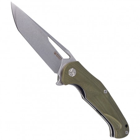 Nóż składany Kubey Dugu Green G10, Stonewashed D2 (KU210B-1)