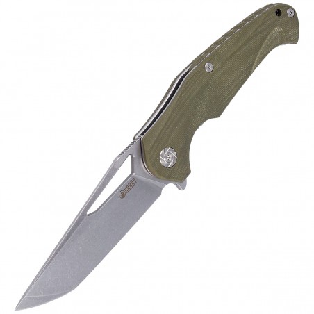 Nóż składany Kubey Dugu Green G10, Stonewashed D2 (KU210B-1)