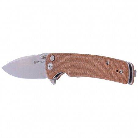 Nóż składany Sencut Sachse Brown Micarta, Satin 9Cr18MoV (S21007-3)