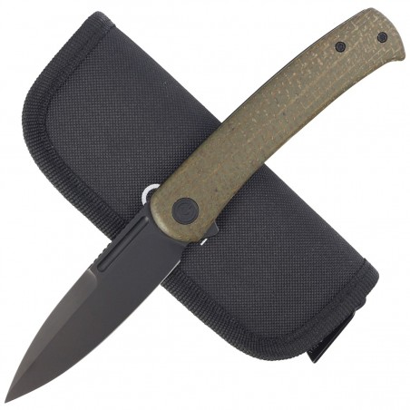 Nóż składany Civivi Cetos Green Micarta / Steel, Black Stonewashed 14C28N (C21025B-3)