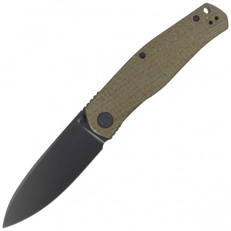 Nóż składany Civivi Sokoke Green Burlap Micarta, Black Stonewashed 14C28N by Ray Laconico (C22007-2)