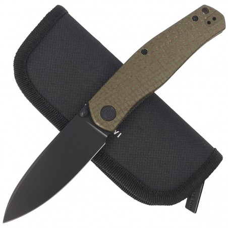 Nóż składany Civivi Sokoke Green Burlap Micarta, Black Stonewashed 14C28N by Ray Laconico (C22007-2)