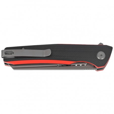 Nóż składany Bestech Slyther Black/Red G10, Grey Titanized 14C28N (BG51C)