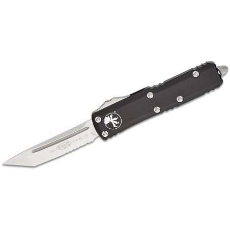 Nóż automatyczny OTF Microtech UTX-85 T/E Black Aluminium, Stonewashed P/S M390 (233-11)