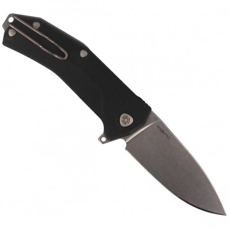 Nóż składany LionSteel KUR G10 Black, Stone Washed Blade (KUR BK)