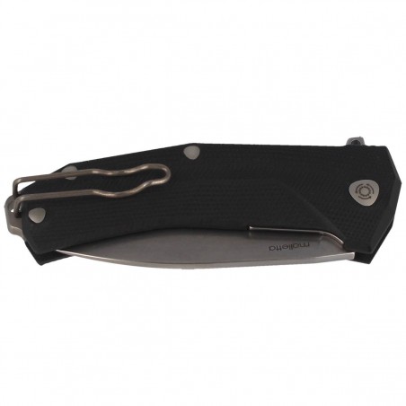 Nóż składany LionSteel KUR G10 Black, Stone Washed Blade (KUR BK)