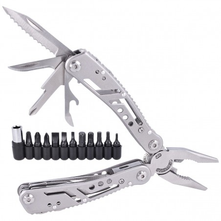 MultiTool Martinez Albainox Grey Aluminium, Inox 19 funkcji Etui (33926)