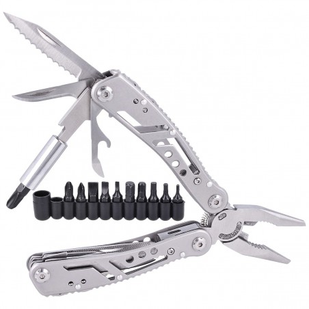 MultiTool Martinez Albainox Grey Aluminium, Inox 19 funkcji Etui (33926)