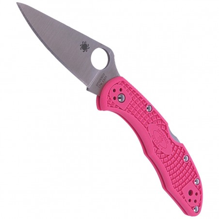 Nóż składany Spyderco Delica 4 FRN Pink, Plain CPMS30V (C11FPPNS30V)