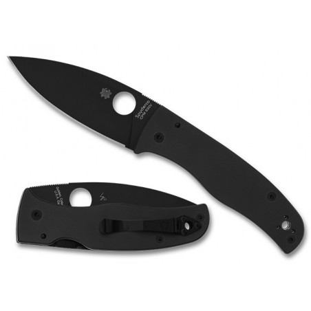 Nóż składany Spyderco Bodacious Black G10, Black DLC CPM S30V by Sal Glesser (C263GPBK)