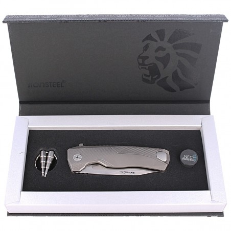 Nóż składany LionSteel ROK Grey Titanium, Satin M390 by Molletta (ROK G)