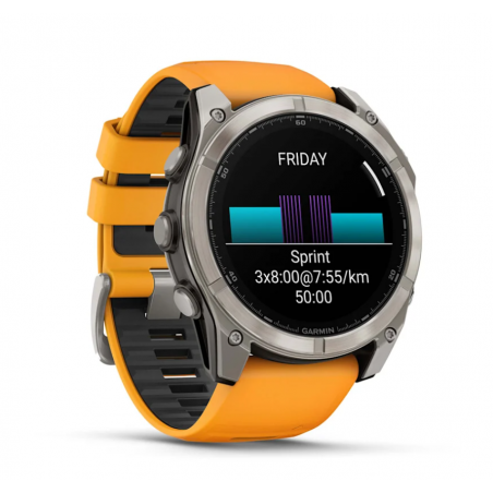 Zegarek Garmin Fenix 8 z odporną na zarysowania soczewką