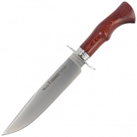 Nóż Muela Cherokee-19R Red Pakka Wood, Satin X50CrMoV15