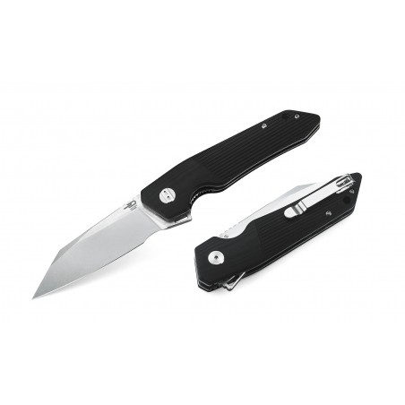 Nóż składany Bestech Barracuda Black G10, Stonewashed/Satin D2 (BG15A-1)