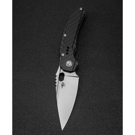 Nóż składany Bestech Exploit Grey Titanium/Carbon Fiber, Stonewashed CPM S35VN by Todd Knife and Tool (BT2005F)