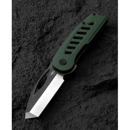 Nóż składany Bestech Explorer Green G10, Satin/Black D2 (BG37B)