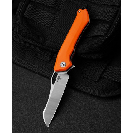 Nóż składany Bestech Platypus Orange G10, Stonewashed/Satin D2 (BG28B)