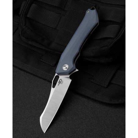 Nóż składany Bestech Platypus Grey G10, Stonewashed/Satin D2 (BG28A)