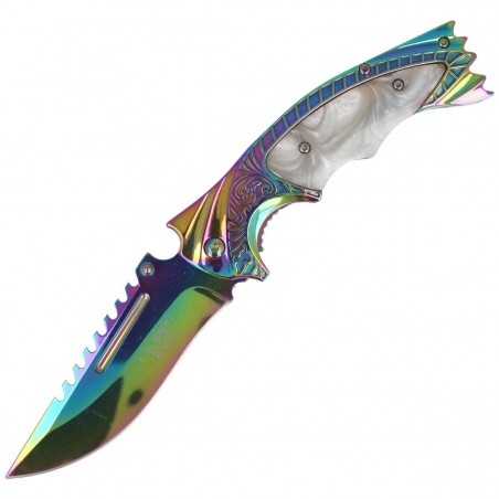 Nóż składany Herbertz CJH Rainbow Titanium/Pearl, Rainbow Titanium 3Cr13MoV (567312 - ART000136)