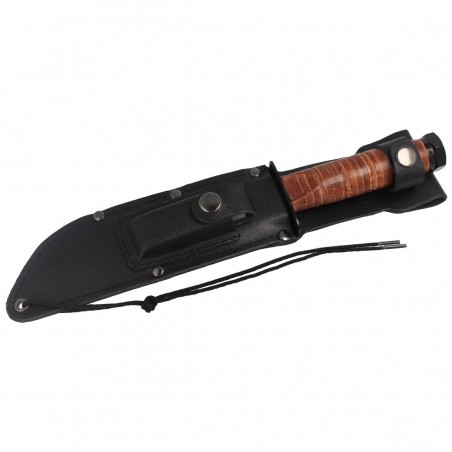 Nóź Herbertz CJH wzór Ka-Bar Brown Leather, Black S45C (101018)