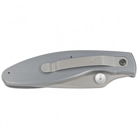 Nóż składany Muela KMC-7M Gray Aluminium/Black Micarta, Satin 440C