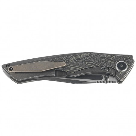 Nóż składany Bestech Togatta Bronze Titanium/Black-Green G10, Black Stonewashed/Satin M390 by Koens Craft (BT2102E)