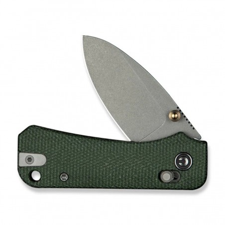 Nóż składany Civivi Baby Banter 2 Green Canvas Micarta, Gray Stonewashed Nitro-V by Ben Petersen (C23074-3)