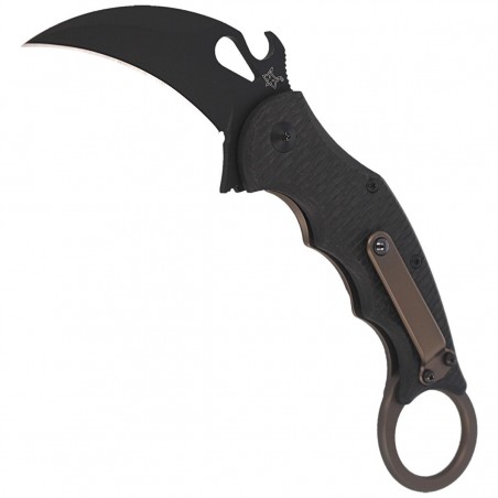 Nóż składany FOX Karambit Titanium Frame Lock / Carbon Fiber, Cerakote Black Elmax (FX-599TiC)