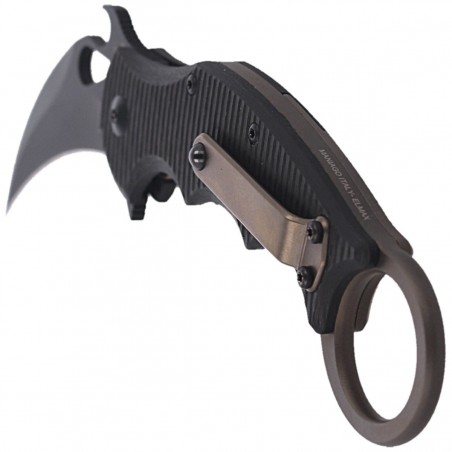 Nóż składany FOX Karambit Titanium Frame Lock / Carbon Fiber, Cerakote Black Elmax (FX-599TiC)