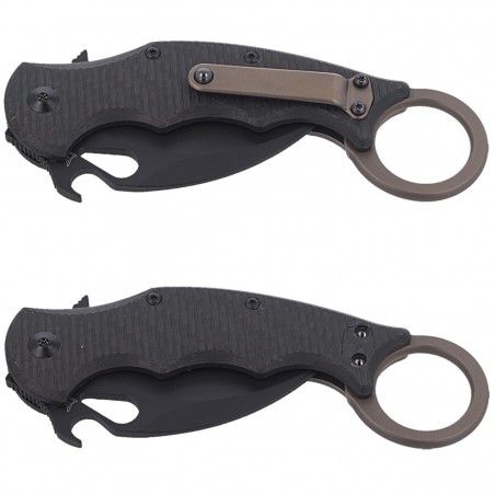 Nóż składany FOX Karambit Titanium Frame Lock / Carbon Fiber, Cerakote Black Elmax (FX-599TiC)