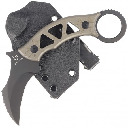 Nóż FOX Tribal K Karambit Titanium Bronze, Black PVD M390 by Doug Marcaida (FX-803 TiPVD)